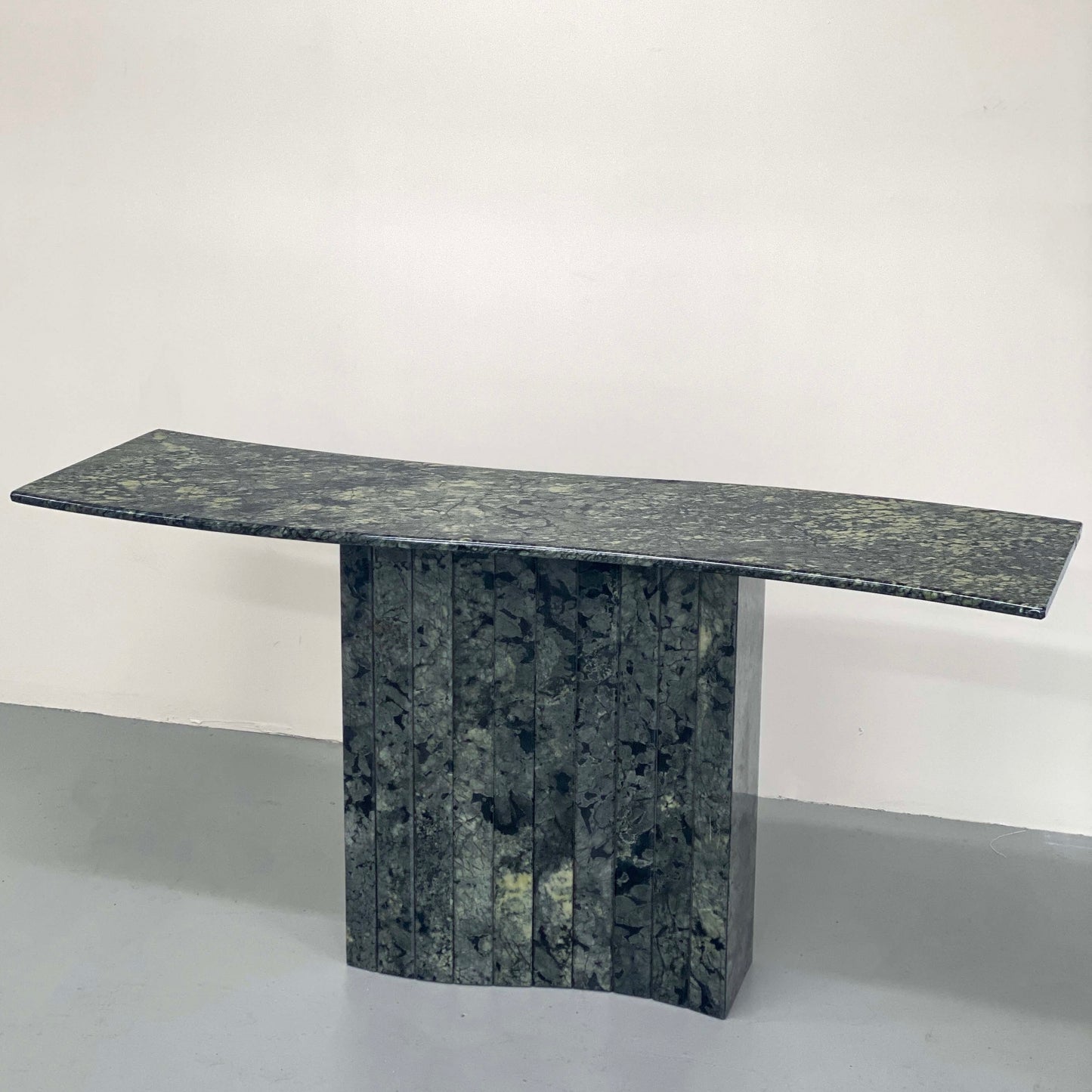 VERDE GREEN MARBLE CONSOLE TABLE, ITALY 1970