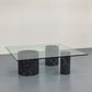 GIULIO LAZZOTTI FOR CASIGLIANI BLACK MARBLE COFFEE TABLE