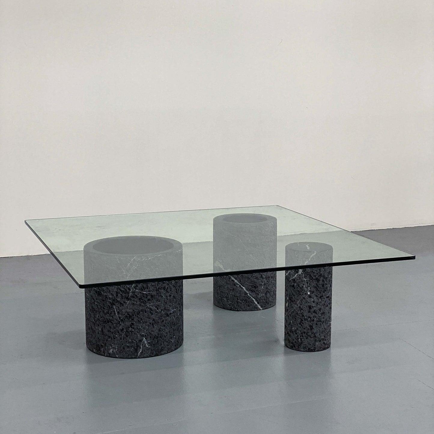 GIULIO LAZZOTTI FOR CASIGLIANI BLACK MARBLE COFFEE TABLE