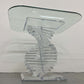 LUCITE HELIX SIDE TABLES BY SHLOMI HAZIZA