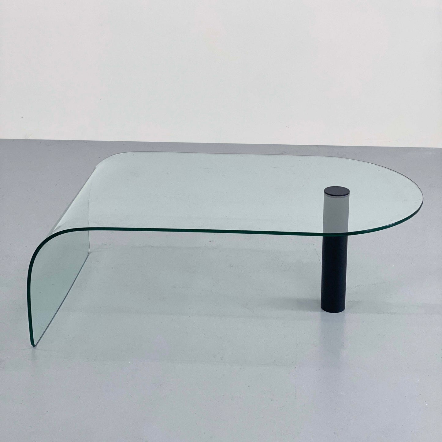 1980S GLASS WATERFALL COFFEE TABLE