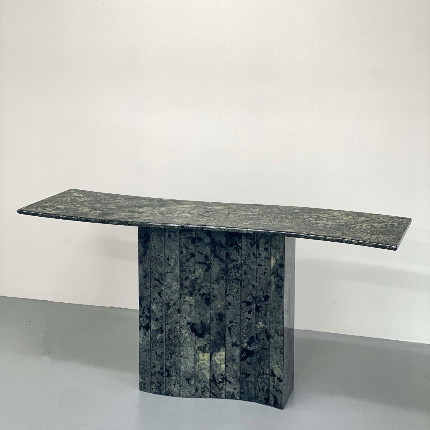 VERDE GREEN MARBLE CONSOLE TABLE, ITALY 1970