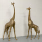 1960S LARGE BRASS GIRAFFES