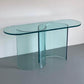 1980S ITALIAN GLASS CONSOLE TABLE