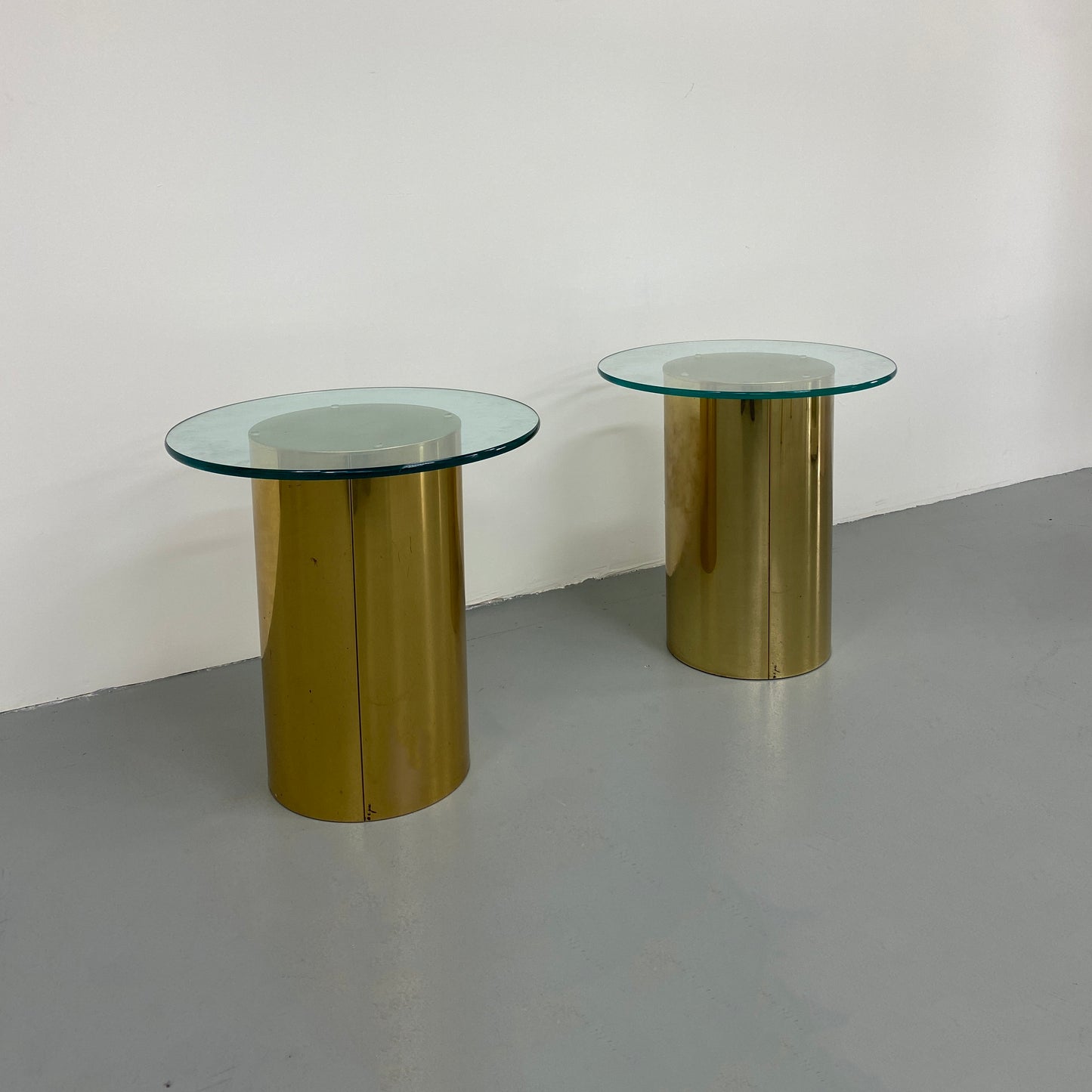 1981 BRASS CURTIS JERE SIDE TABLES