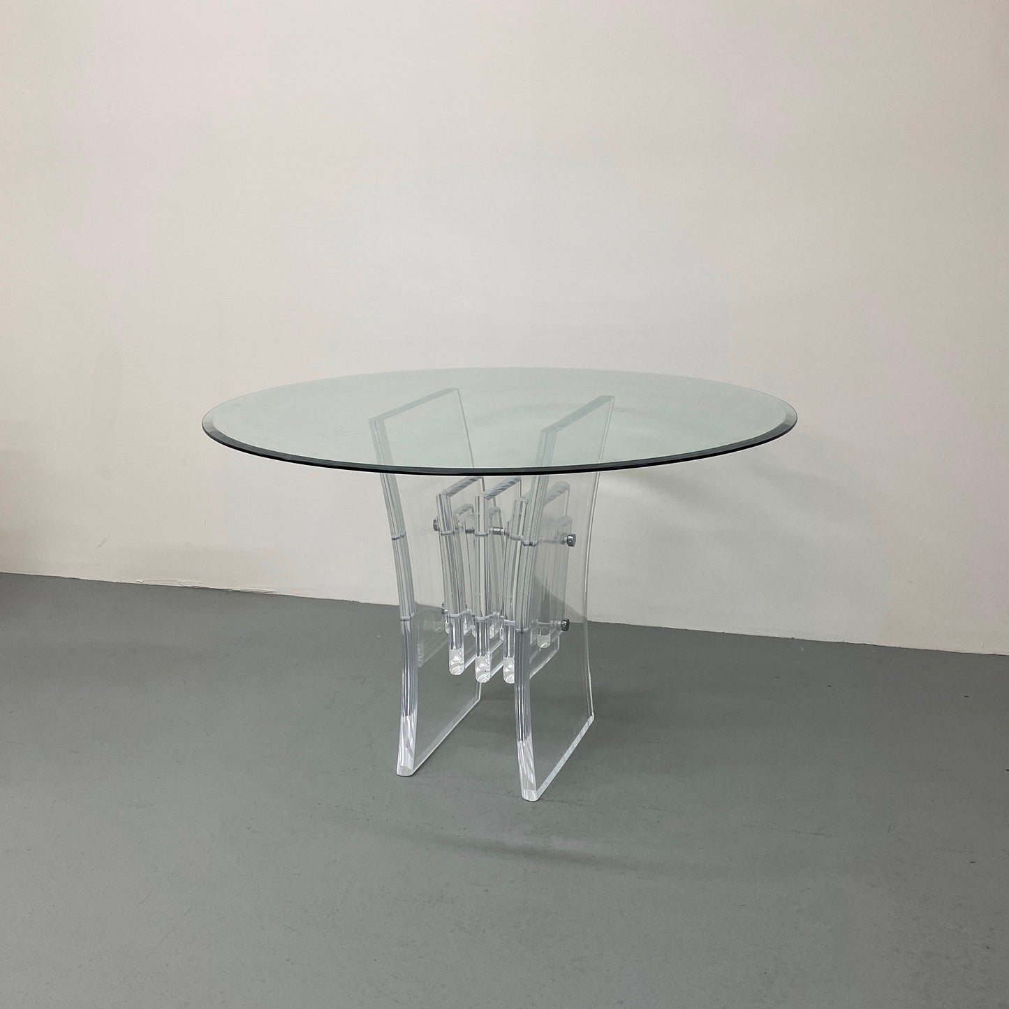 1980S LUCITE DINING TABLE