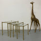 1960S LARGE BRASS GIRAFFES