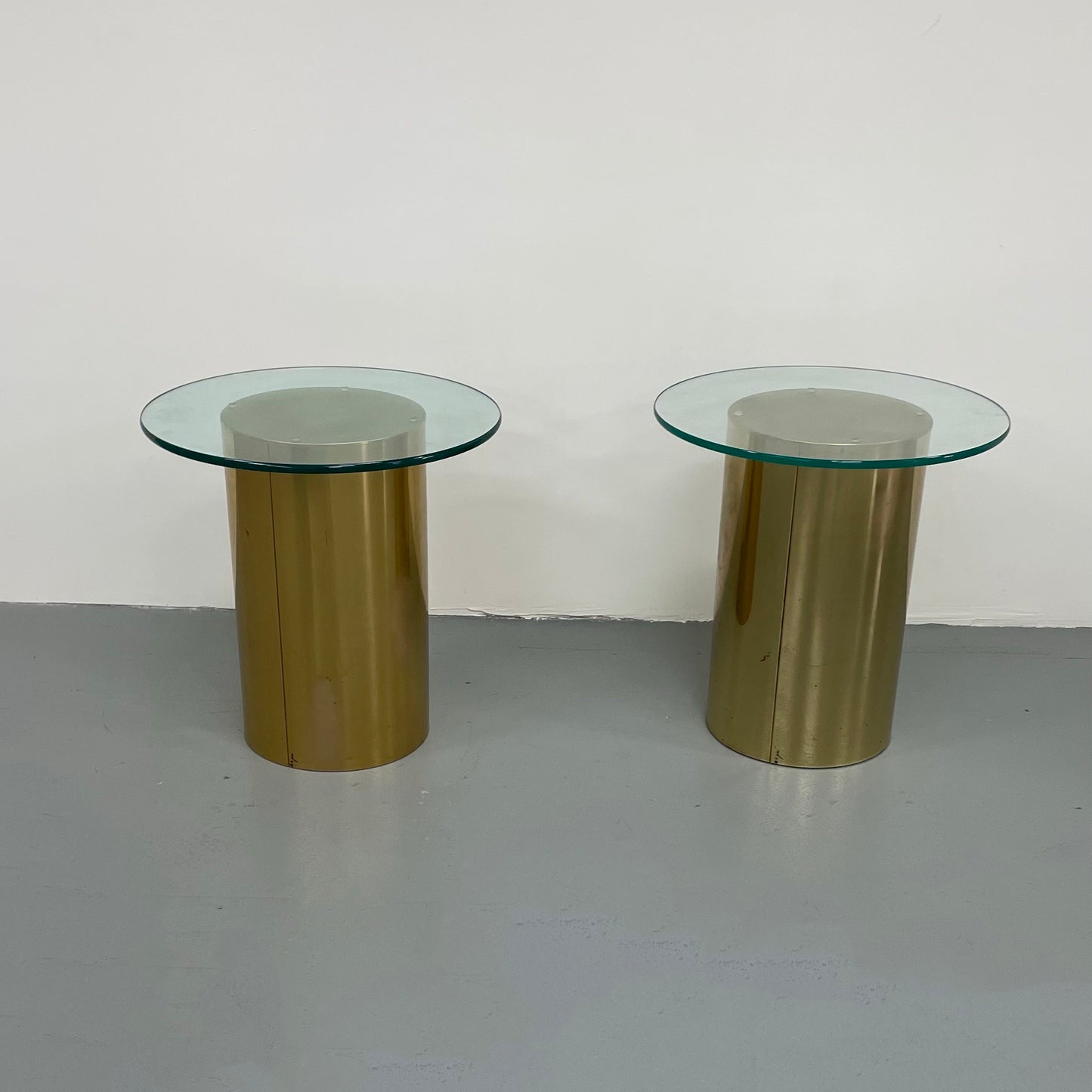 1981 BRASS CURTIS JERE SIDE TABLES