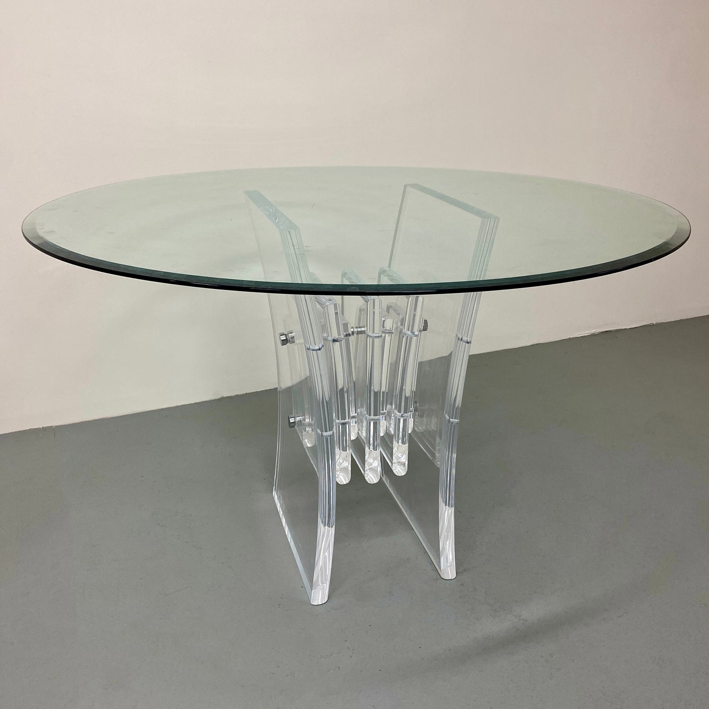 1980S LUCITE DINING TABLE