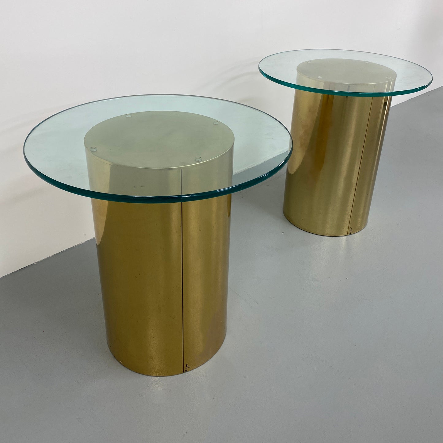 1981 BRASS CURTIS JERE SIDE TABLES